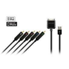 Capdase AV Component Cable Black 2M for iPad/iPhone/iPod (AVII-J701)